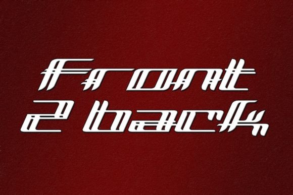 Front 2 Back: A Unique Display Font for Modern Design