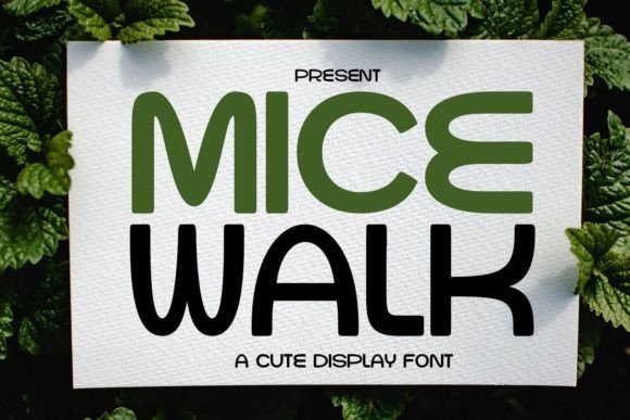 Micewalk: A Cute and Casual Display Font for Creative Projects