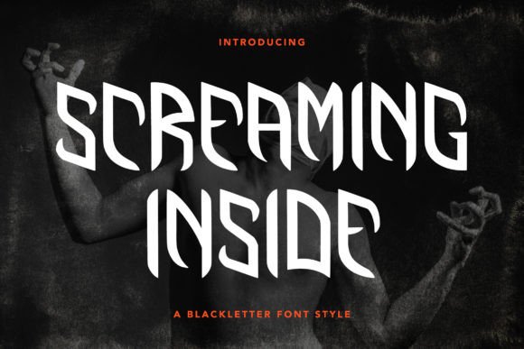 Screaming Inside: A Bold Display Font for Gothic and Horror Themes