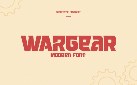 Wargear: A Bold and Tough Display Font for Impactful Design
